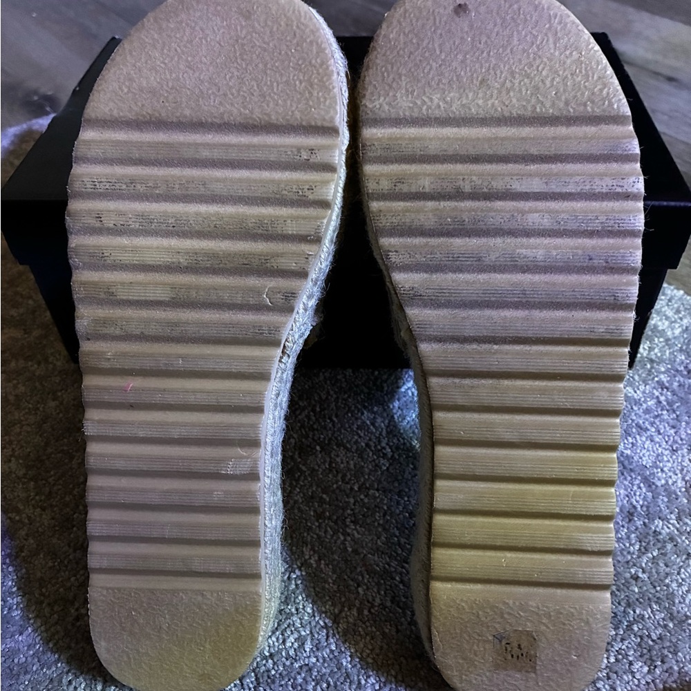 Beige Platform Sandals